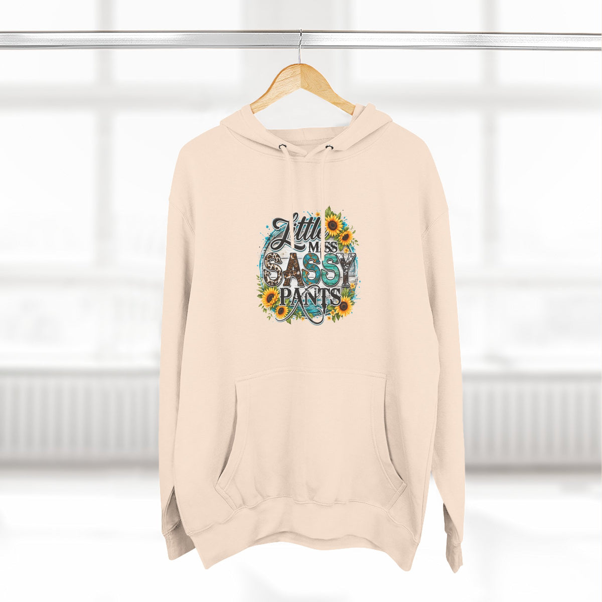 Little Miss Sassy Pants Hoodie Floral Graphic Pullover Sweatshirt