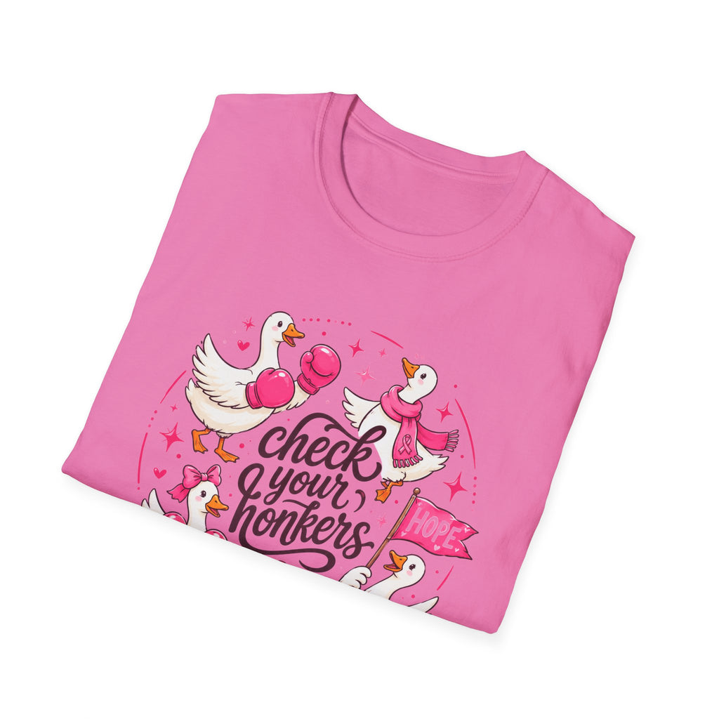 Check Your Honkers Breast Cancer Awareness T-Shirt
