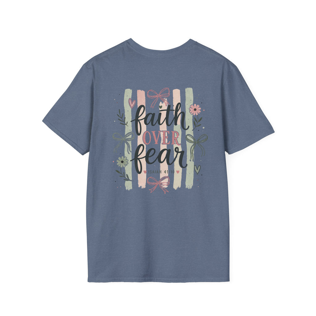 Faith Over Fear T-Shirt — Inspirational Christian Gift for Women Everyday Graphic Tee
