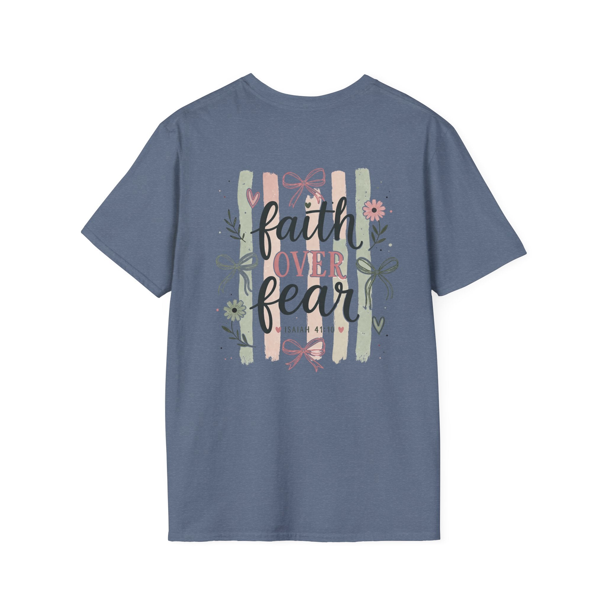 Faith Over Fear T-Shirt — Inspirational Christian Gift for Women Everyday Graphic Tee