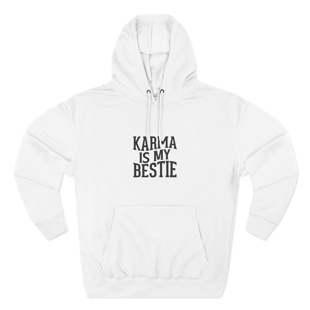 Karma Is My Bestie Graphic Pullover Hoodie