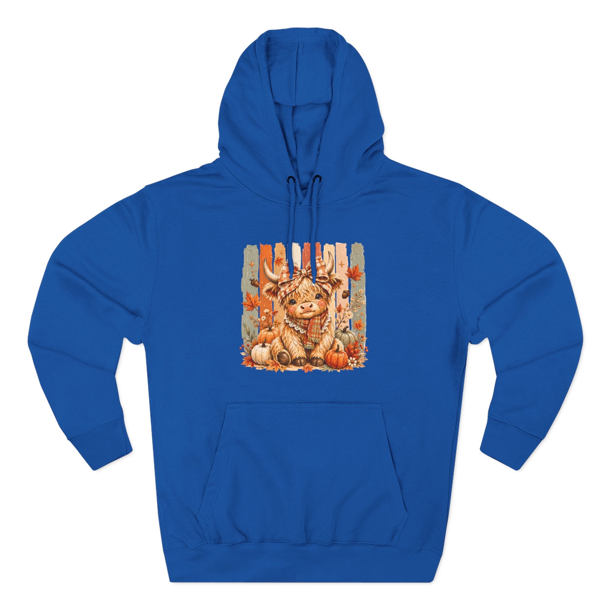 Autumn Pumpkin Cow Hoodie — Cute Fall Gift for Women Cozy Graphic Pullover