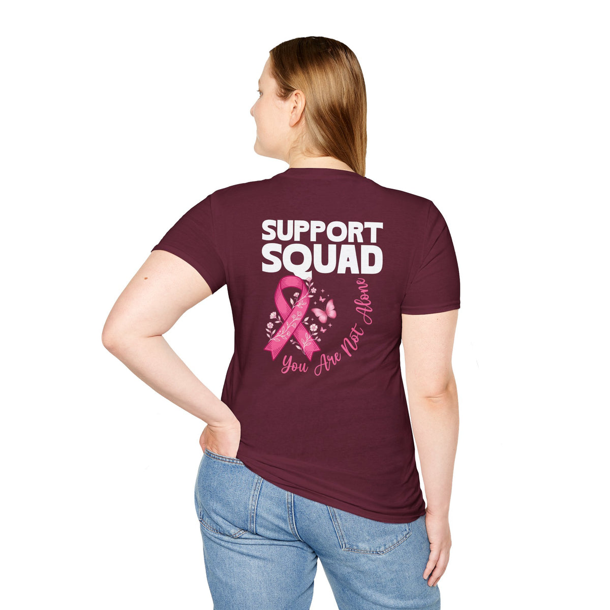 Pink Ribbon Support Squad Breast Cancer Awareness T-Shirt