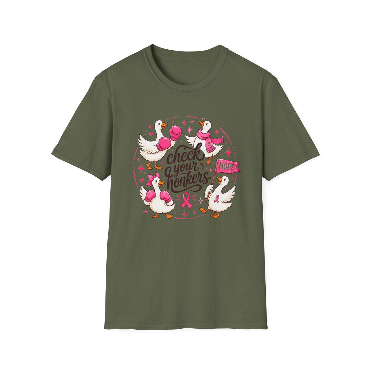 Check Your Honkers Breast Cancer Awareness T-Shirt