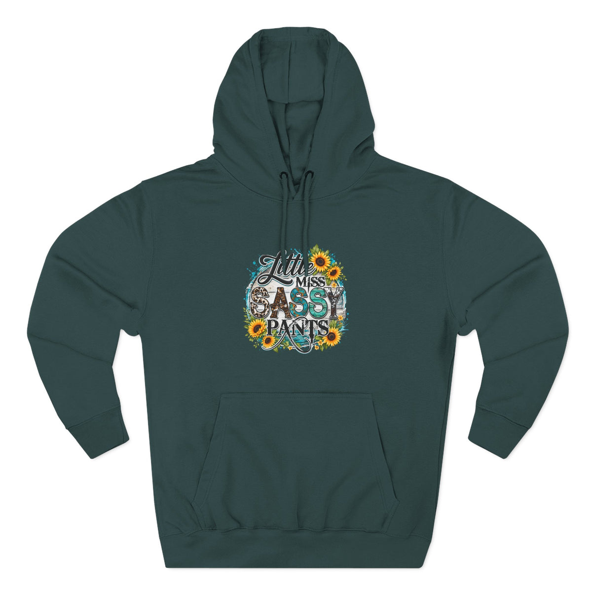 Little Miss Sassy Pants Hoodie Floral Graphic Pullover Sweatshirt