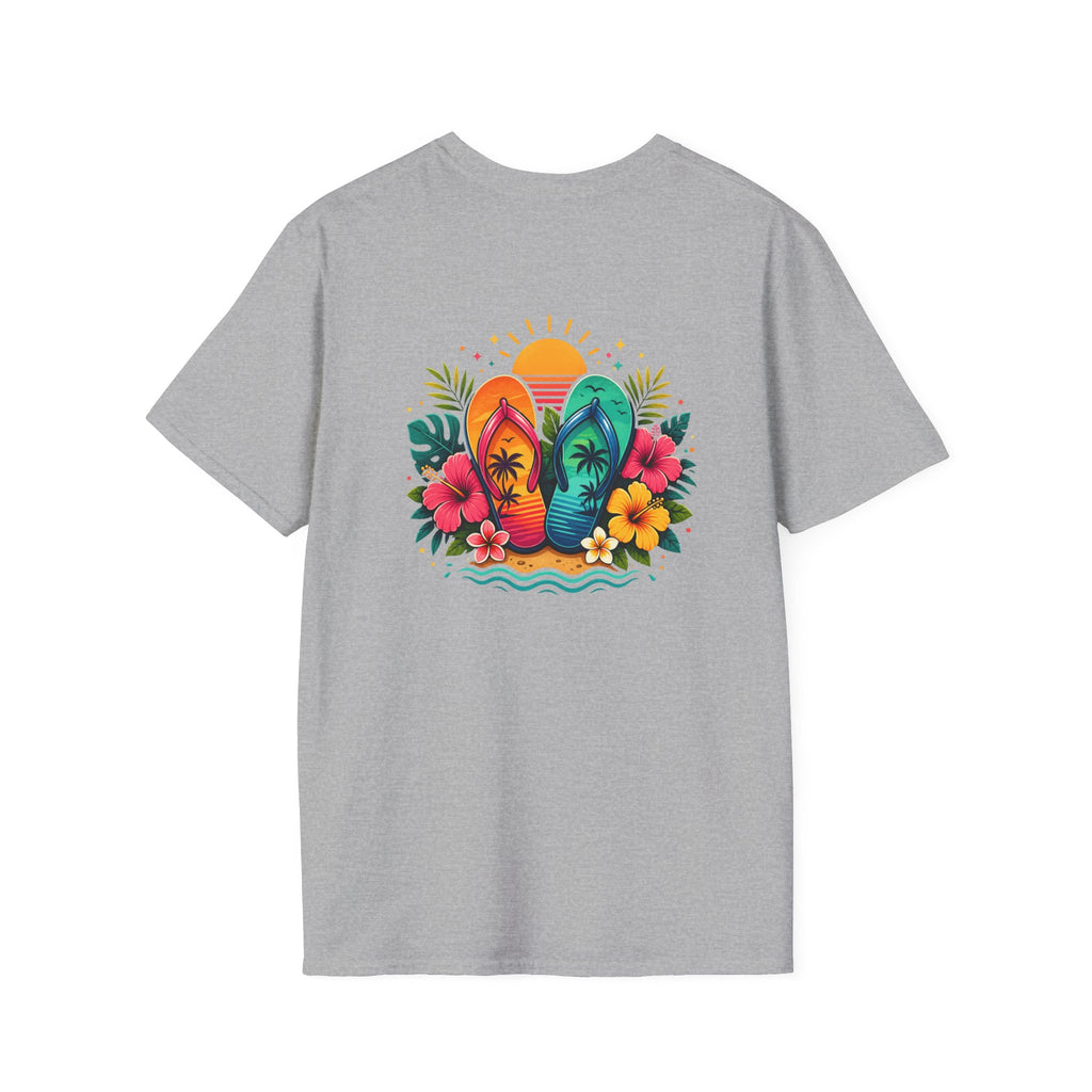 Floral Surf Chest Print T-Shirt — Cute Beach Gift for Women Graphic Tee