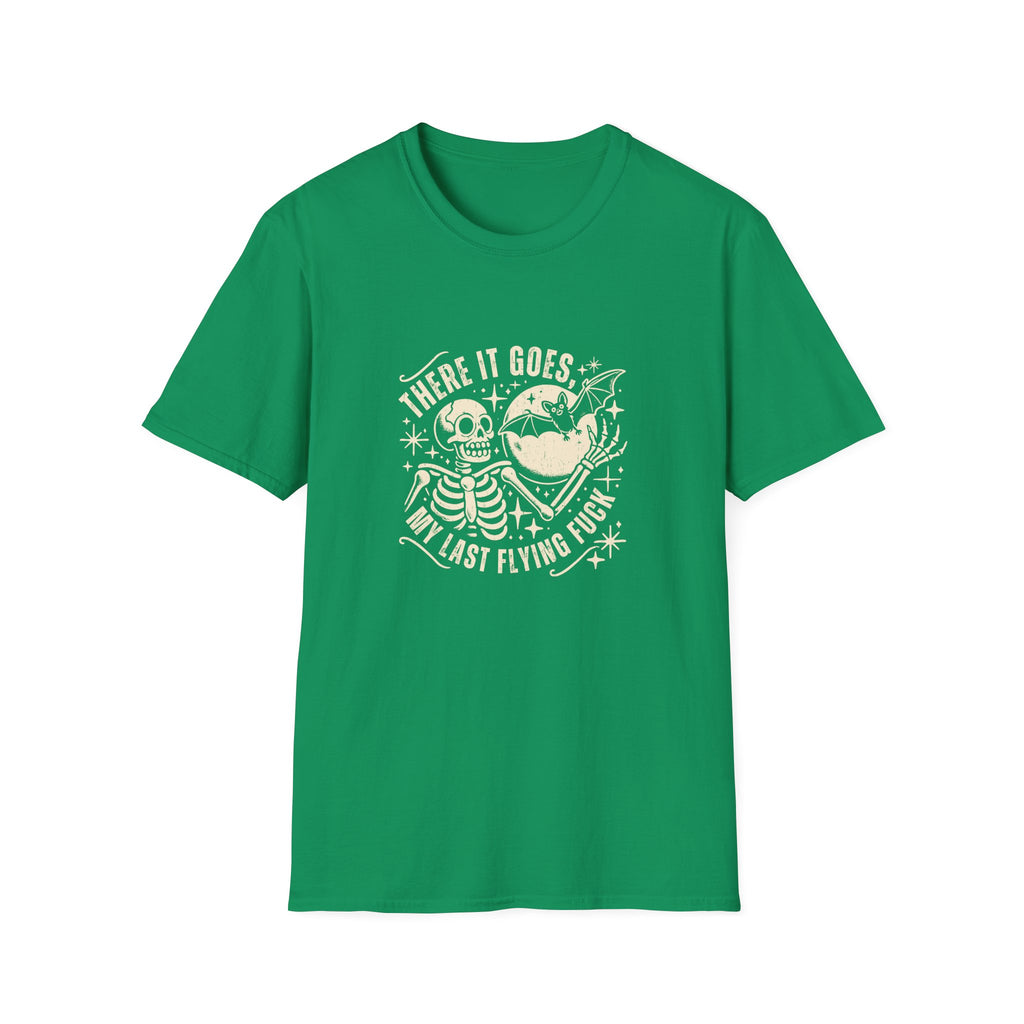 There It Goes Skull Moon & Bat T-Shirt — Cute Halloween Gift for Women Graphic Tee