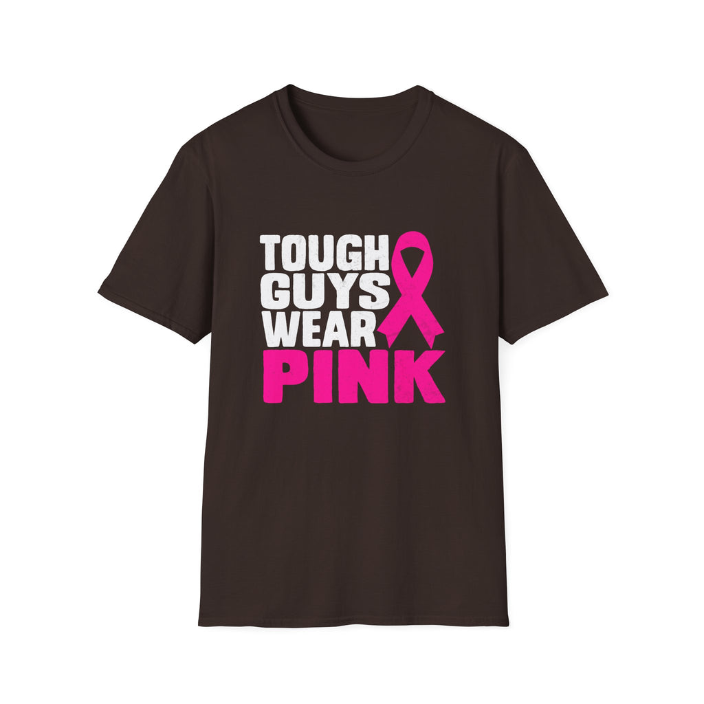 Tough Guys Wear Pink Breast Cancer Awareness T-Shirt Graphic Tee