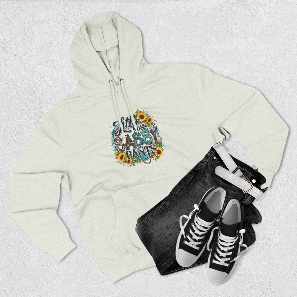 Little Miss Sassy Pants Hoodie Floral Graphic Pullover Sweatshirt