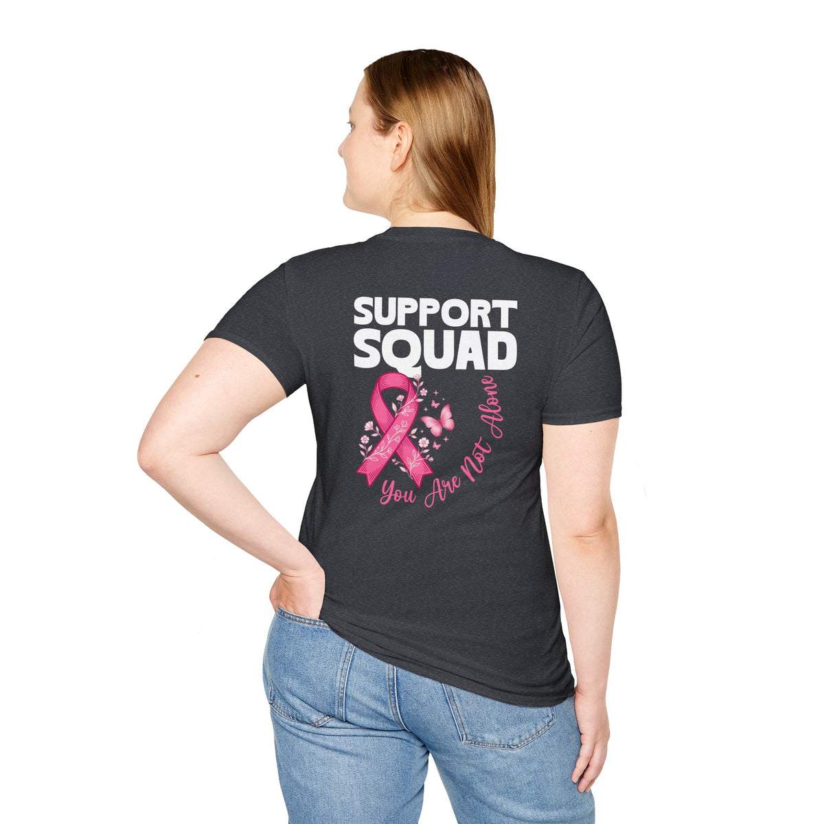 Pink Ribbon Support Squad Breast Cancer Awareness T-Shirt