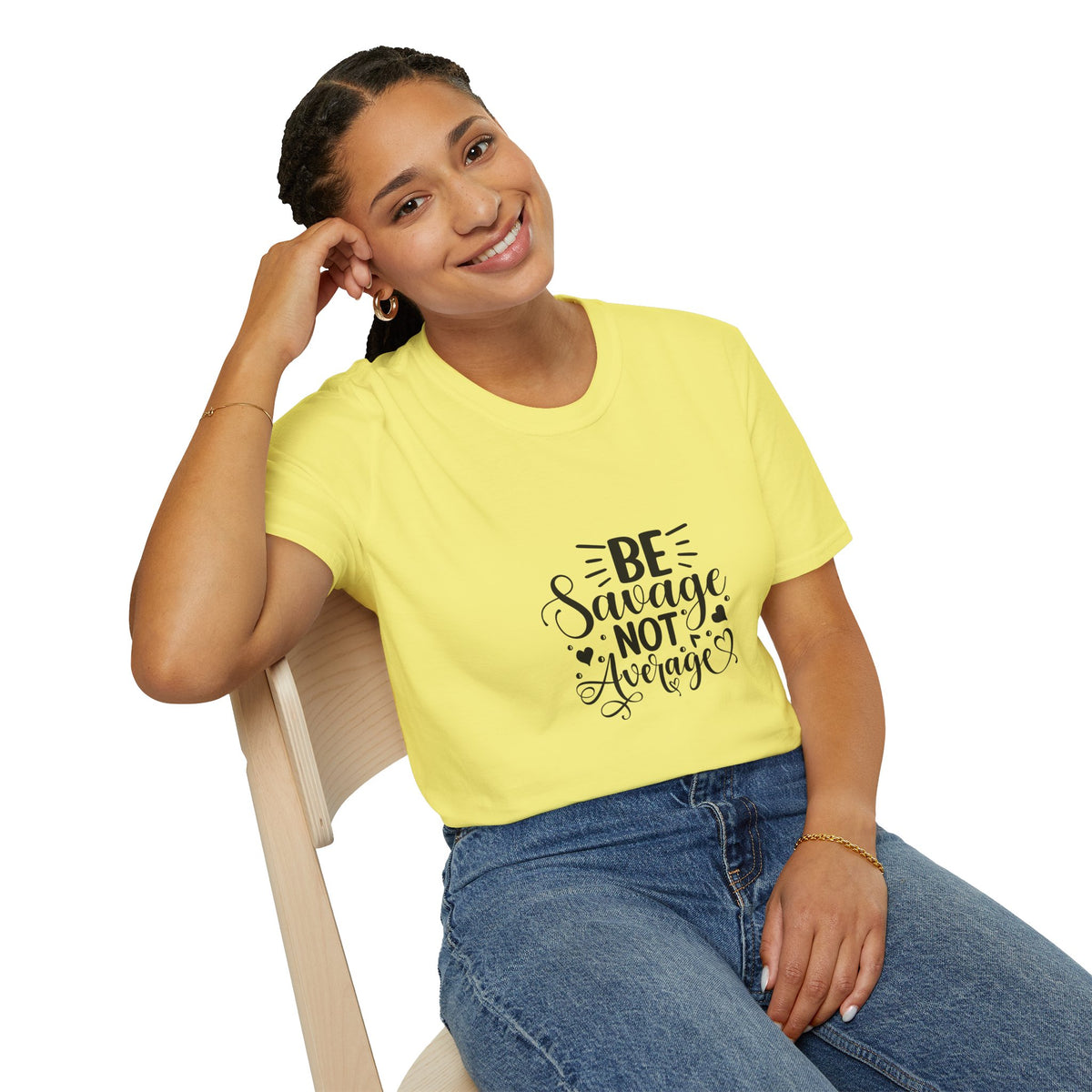 Be Savage Not Average T-Shirt Motivational Graphic Tee for Confident Women & Teens