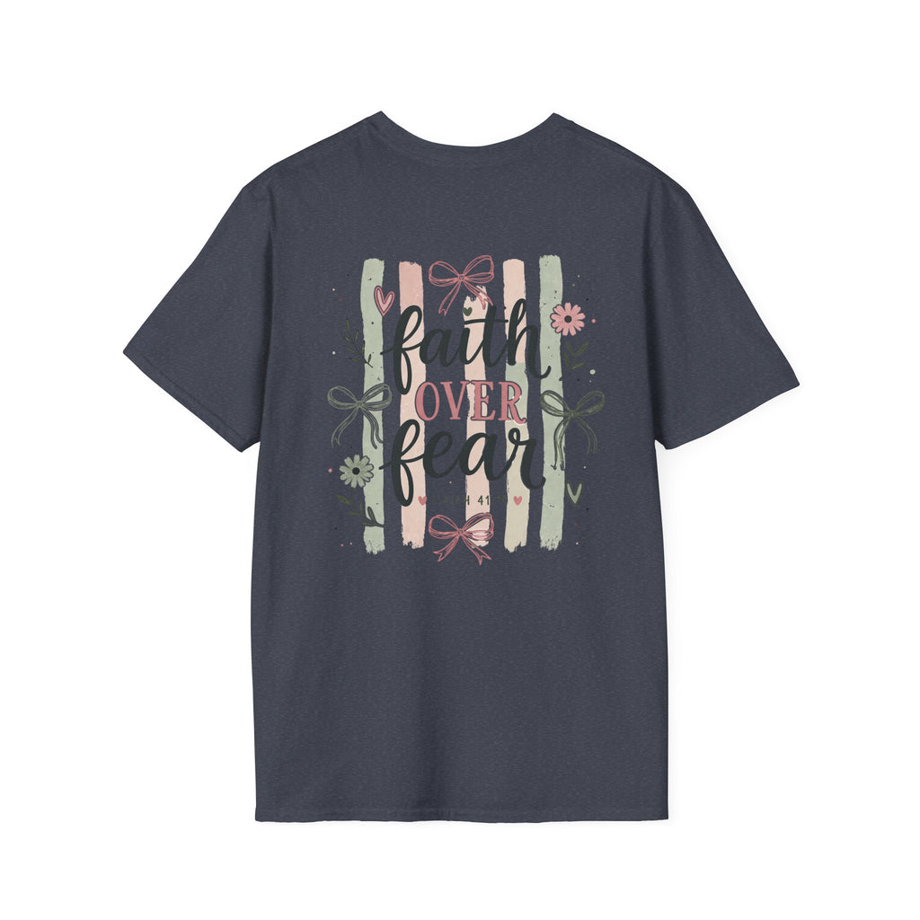 Faith Over Fear T-Shirt — Inspirational Christian Gift for Women Everyday Graphic Tee