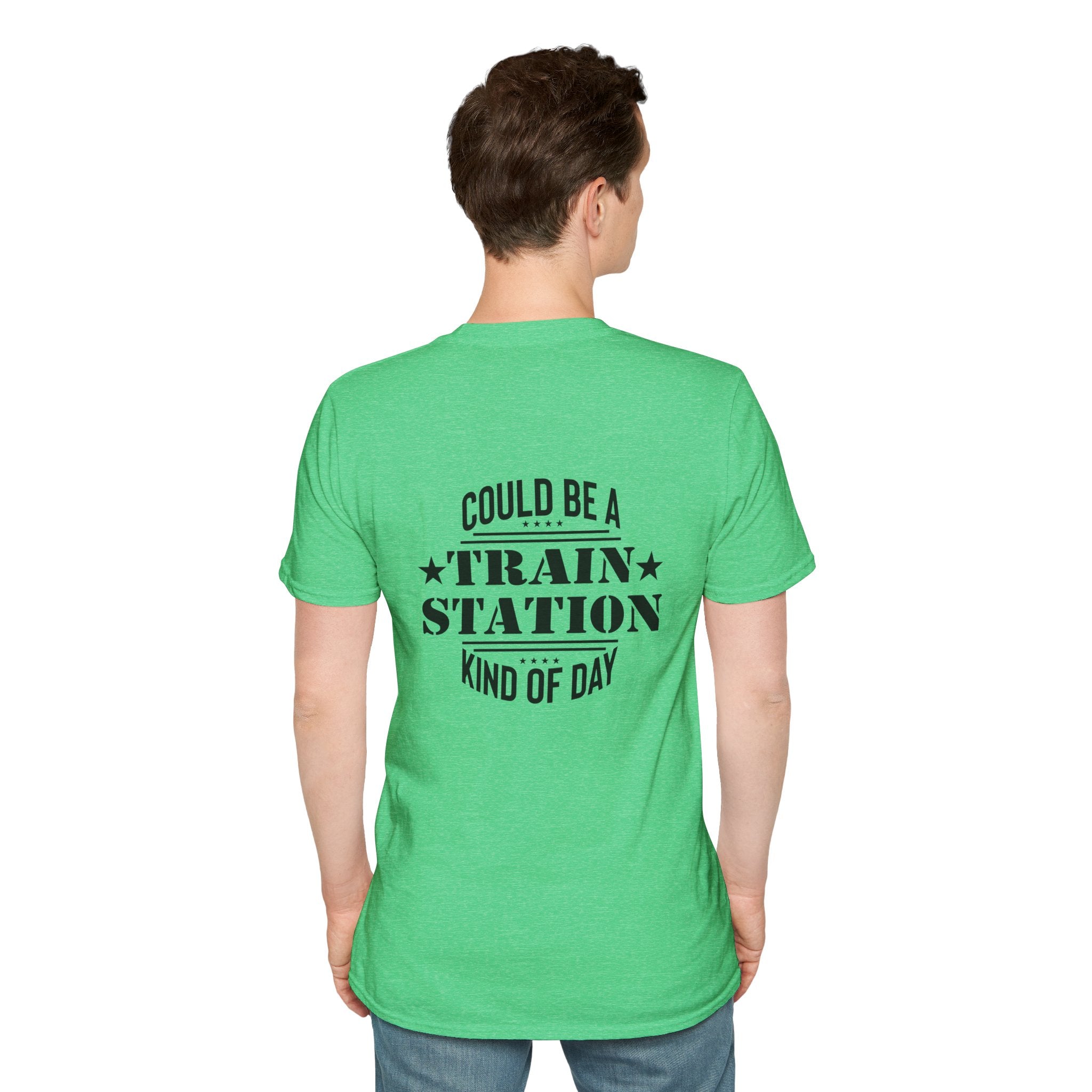 Could Be a Train Station Kind of Day T-Shirt — Funny Sarcastic Gift for Her Pocket Tee