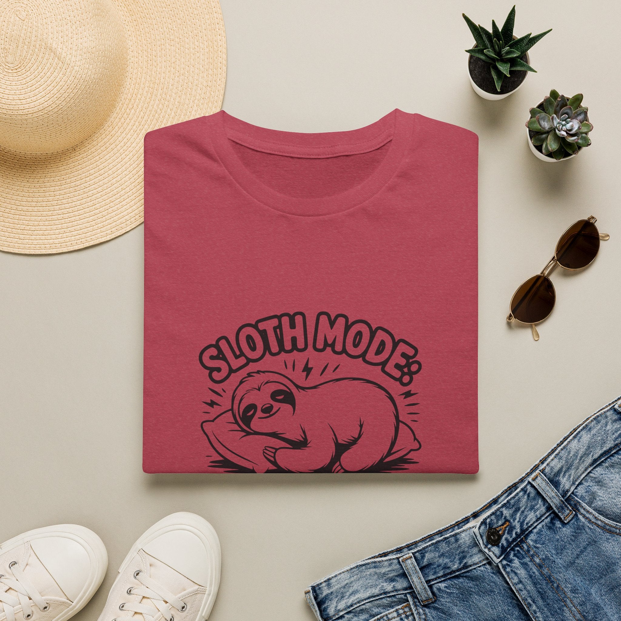 Sloth Mode Activated T-Shirt — Funny Lazy Gift for Her Cute Animal Graphic Tee