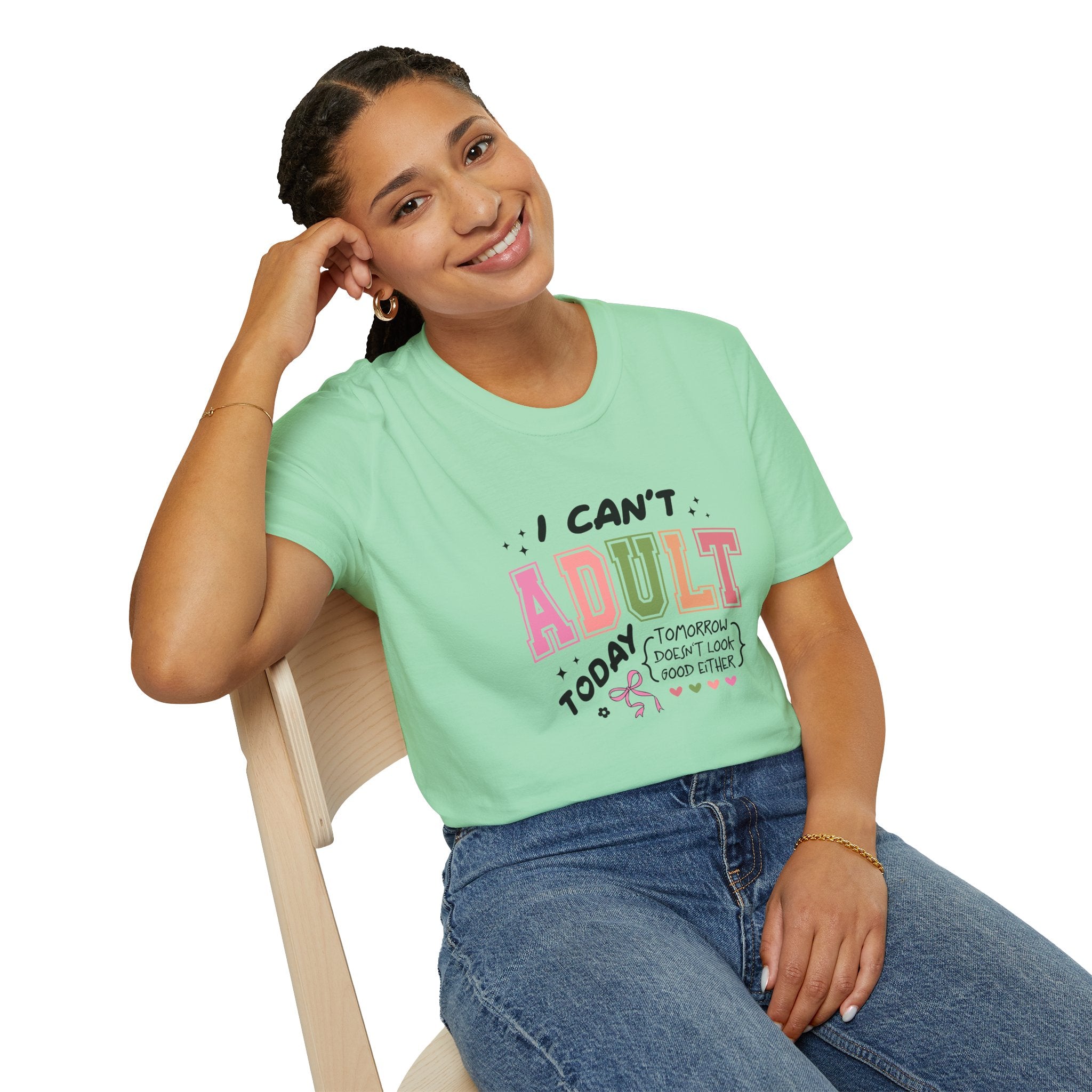 I Can't Adult T-Shirt — Funny Gift for Her Sarcastic Overworked Women's Graphic Tee