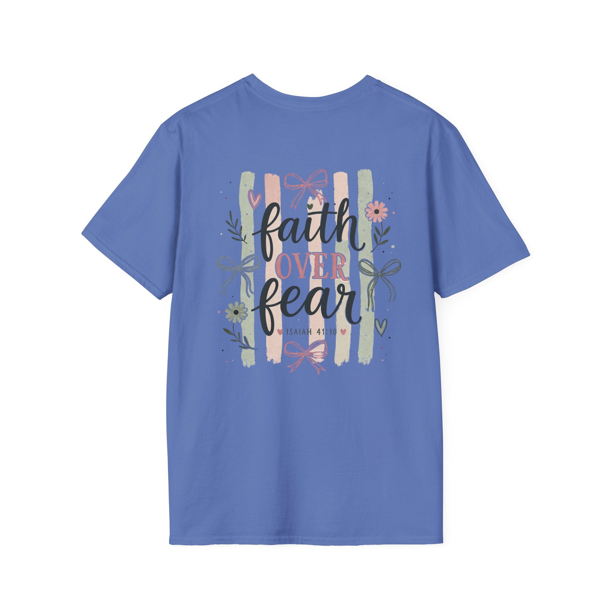 Faith Over Fear T-Shirt — Inspirational Christian Gift for Women Everyday Graphic Tee