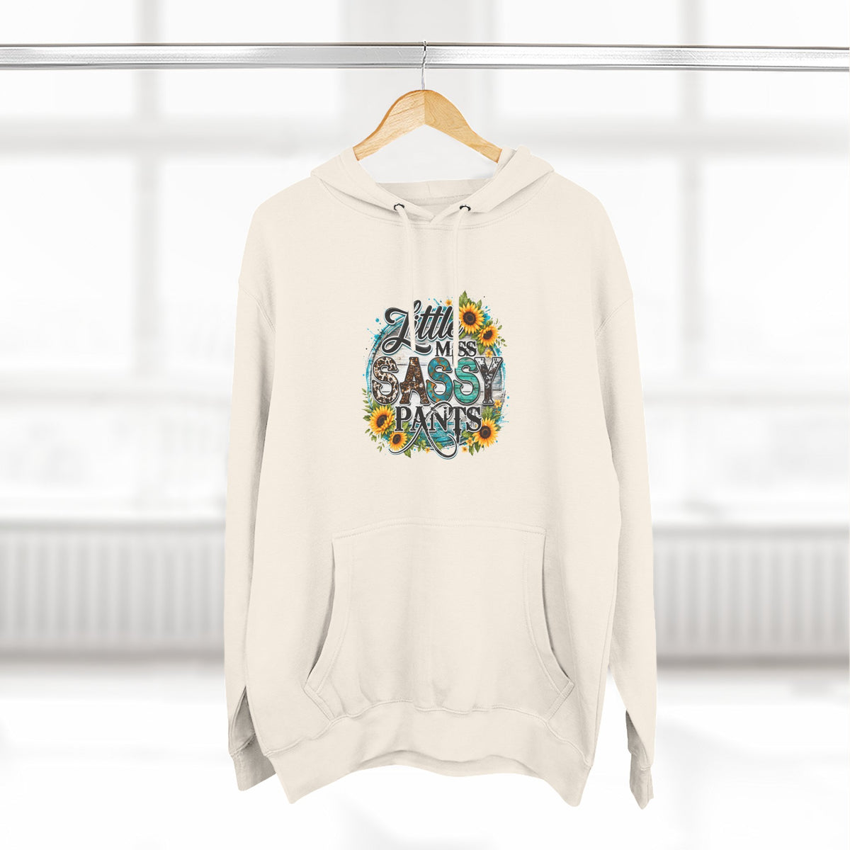 Little Miss Sassy Pants Hoodie Floral Graphic Pullover Sweatshirt