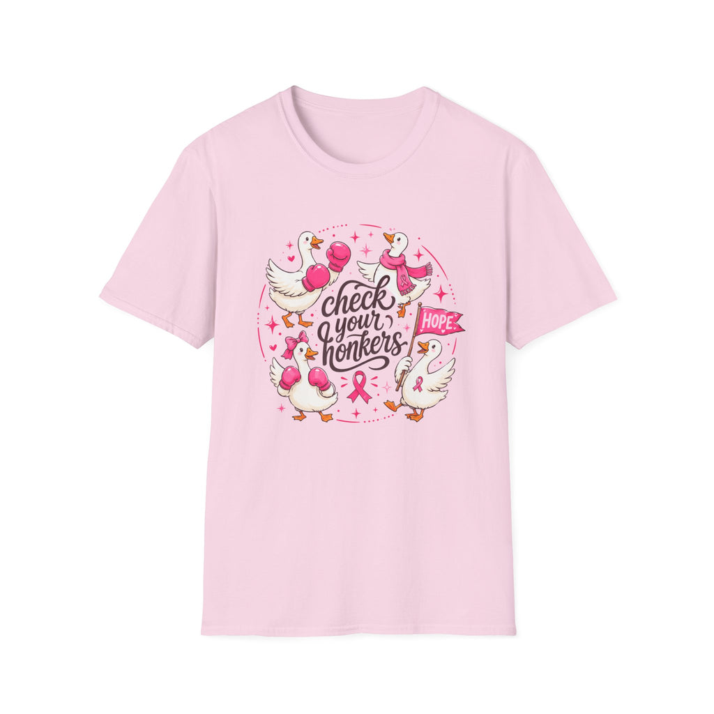 Check Your Honkers Breast Cancer Awareness T-Shirt