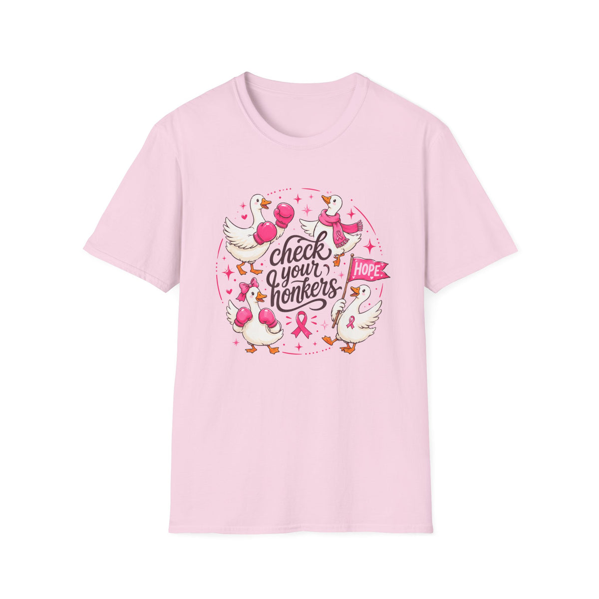 Check Your Honkers Breast Cancer Awareness T-Shirt