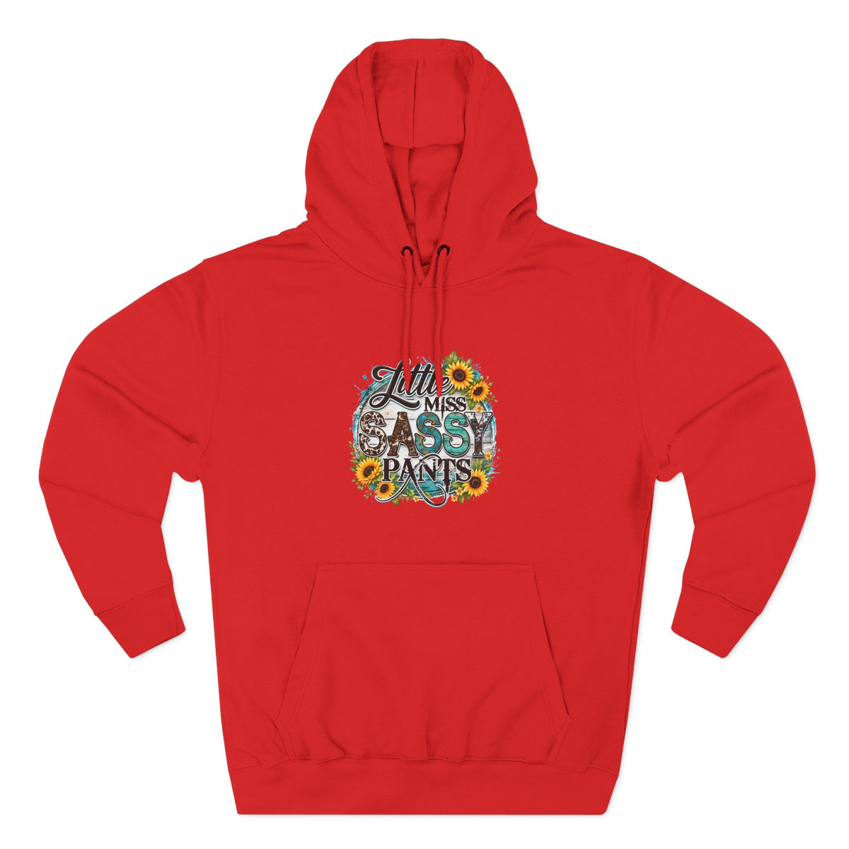 Little Miss Sassy Pants Hoodie Floral Graphic Pullover Sweatshirt
