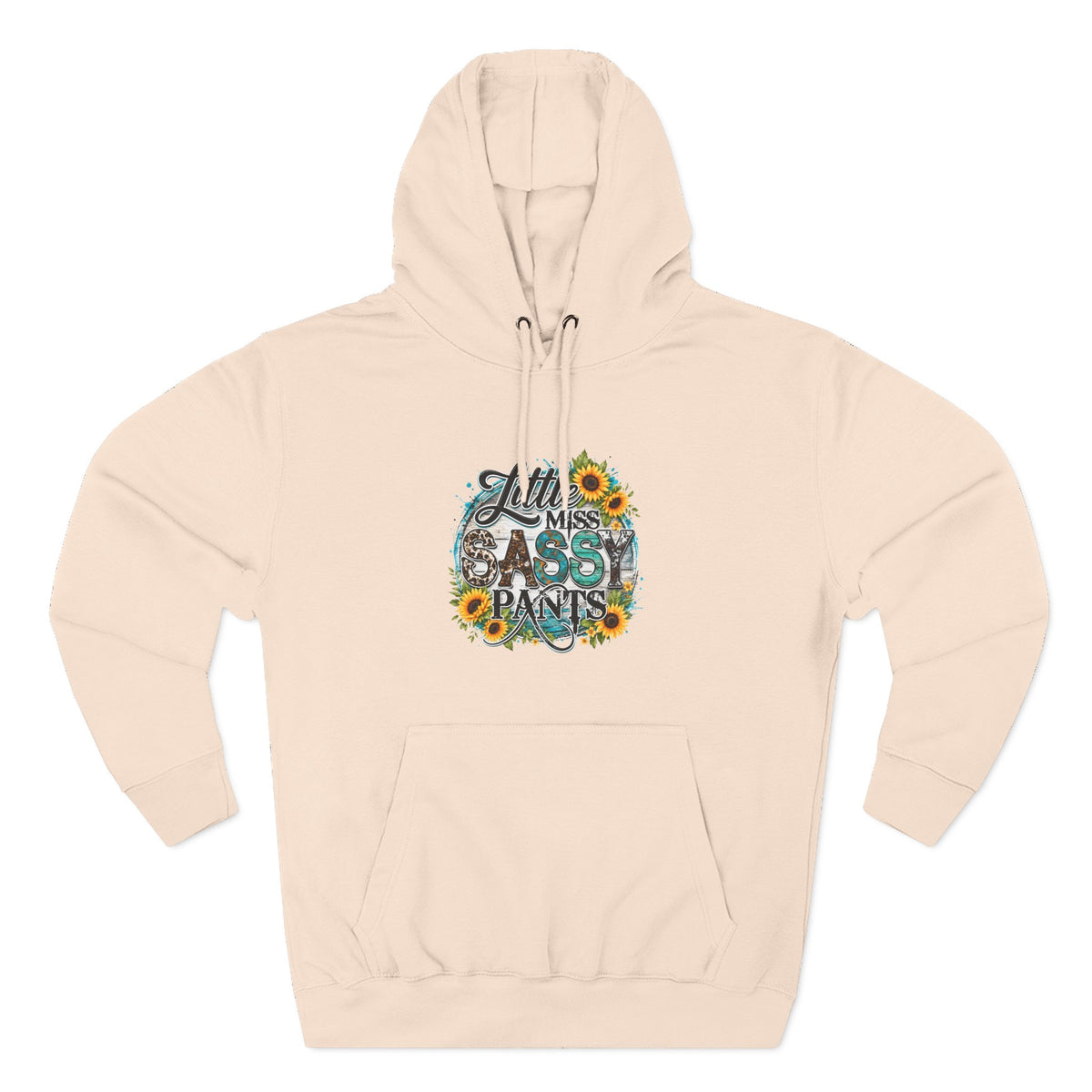 Little Miss Sassy Pants Hoodie Floral Graphic Pullover Sweatshirt