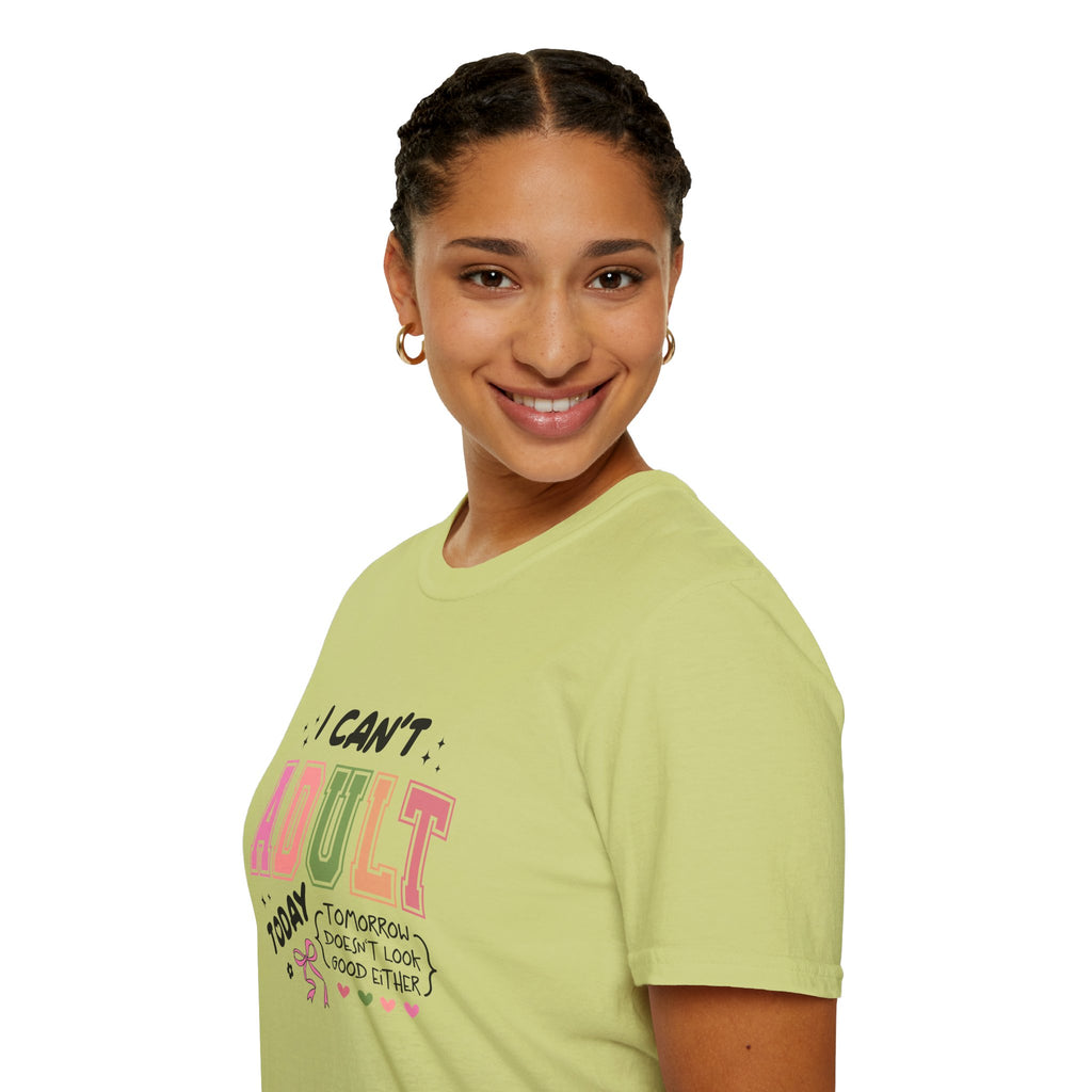 I Can't Adult T-Shirt — Funny Gift for Her Sarcastic Overworked Women's Graphic Tee