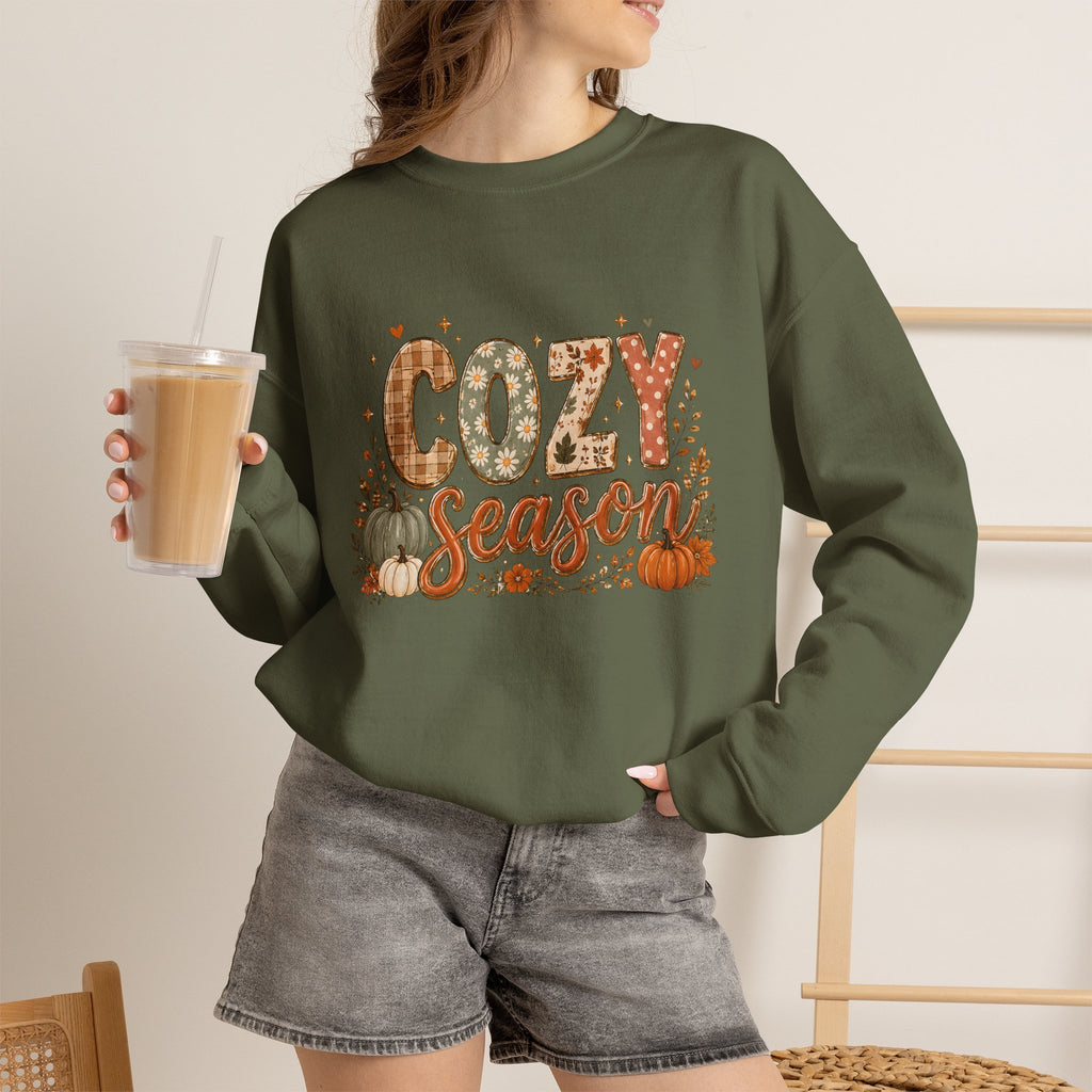 Cozy Season Autumn Pumpkin Crewneck Sweatshirt