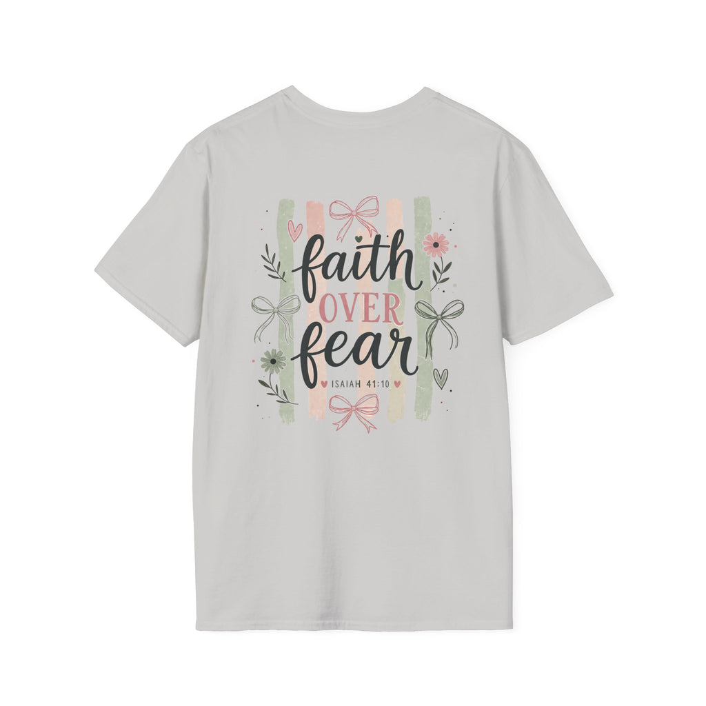 Faith Over Fear T-Shirt — Inspirational Christian Gift for Women Everyday Graphic Tee