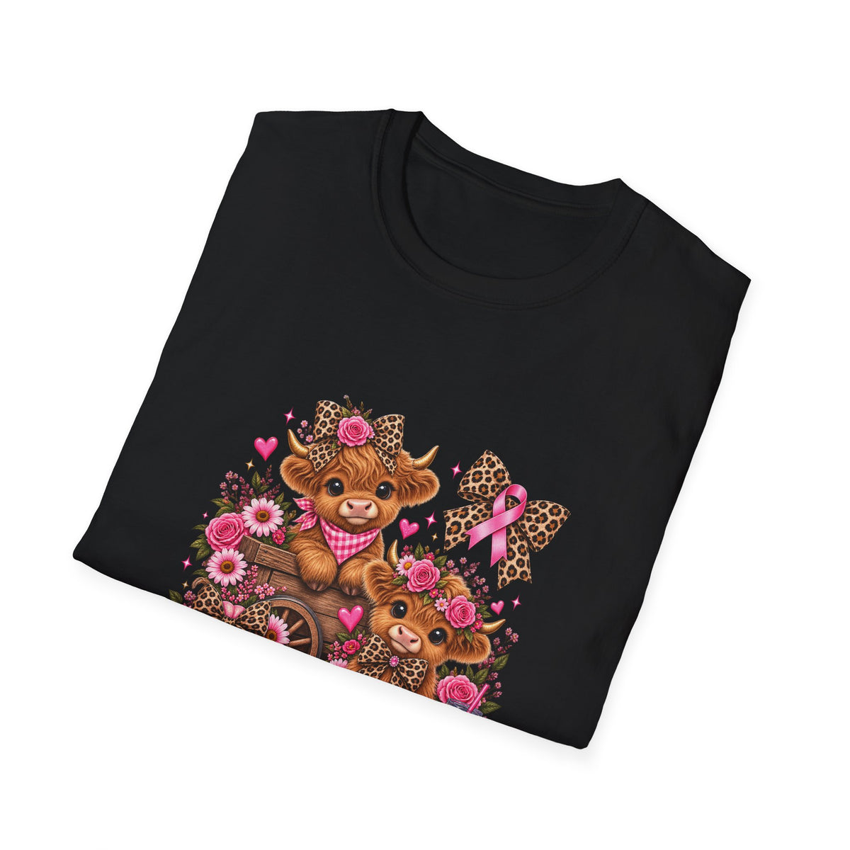 Breast Cancer Awareness Highland Cow T-Shirt