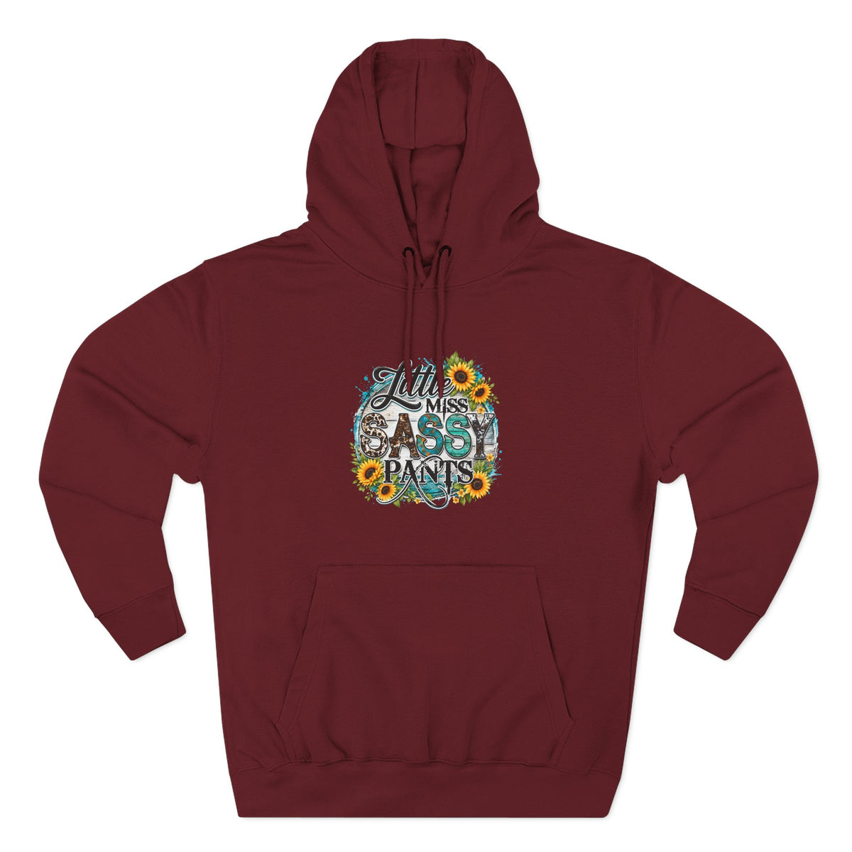 Little Miss Sassy Pants Hoodie Floral Graphic Pullover Sweatshirt