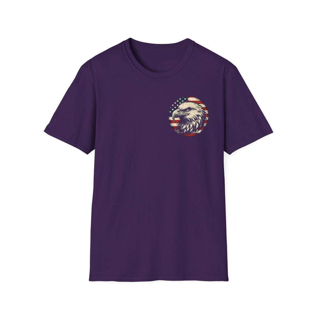 Patriotic Bald Eagle T-Shirt — American Flag Gift for Him Fourth of July Graphic Tee