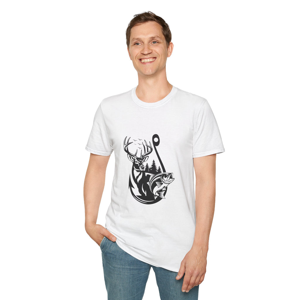 Hunt Fish & Forest Adventure T-Shirt — Outdoor Gift for Hunters & Fishermen