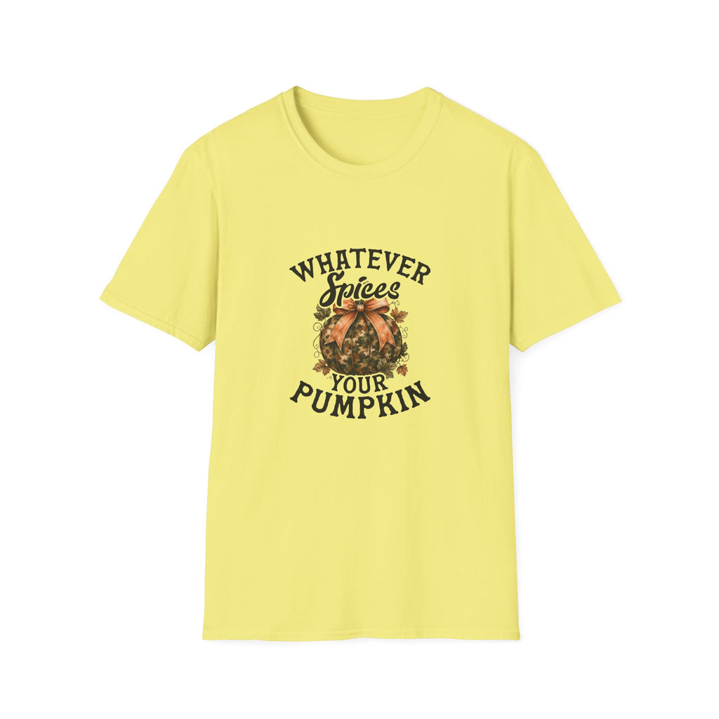 Whatever Spices Your Pumpkin T-Shirt — Funny Fall Gift for Women Pumpkin Spice Tee