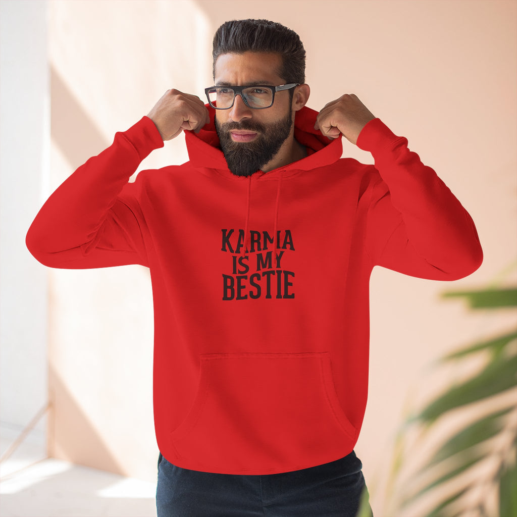 Karma Is My Bestie Graphic Pullover Hoodie