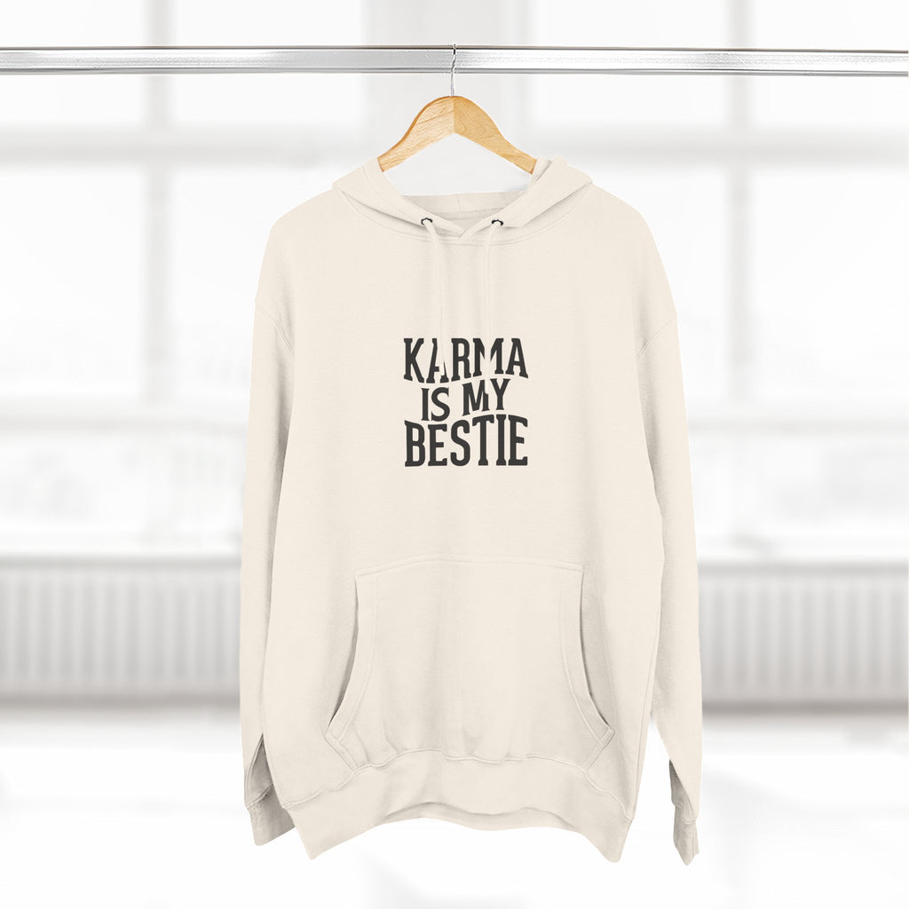 Karma Is My Bestie Graphic Pullover Hoodie