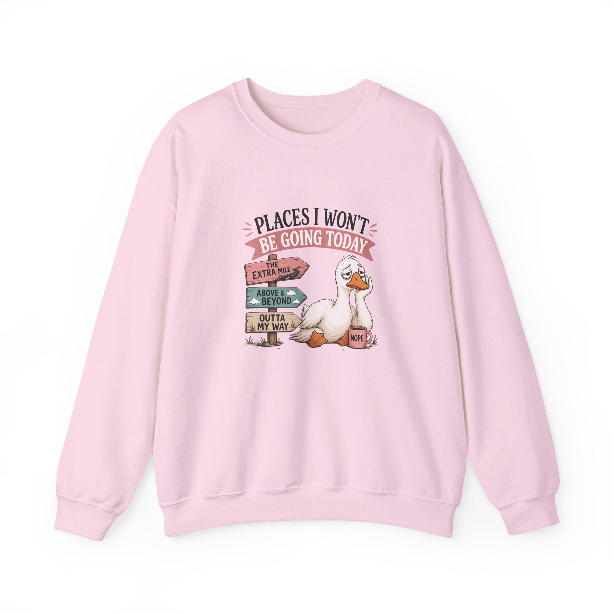 Places I Won't Be Going Today Goose Sweatshirt — Funny Introvert Gift for Her Crewneck