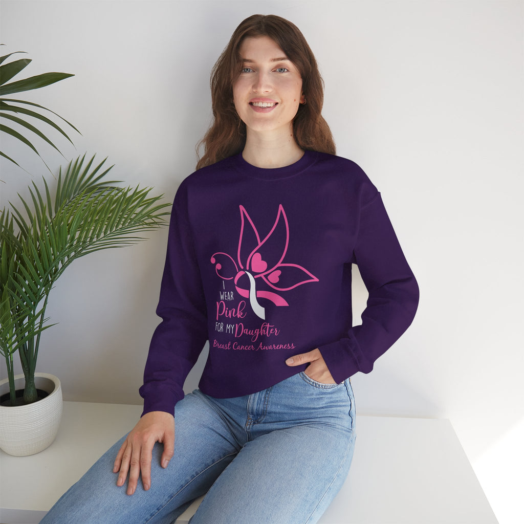 I Wear Pink for My Daughter Breast Cancer Sweatshirt