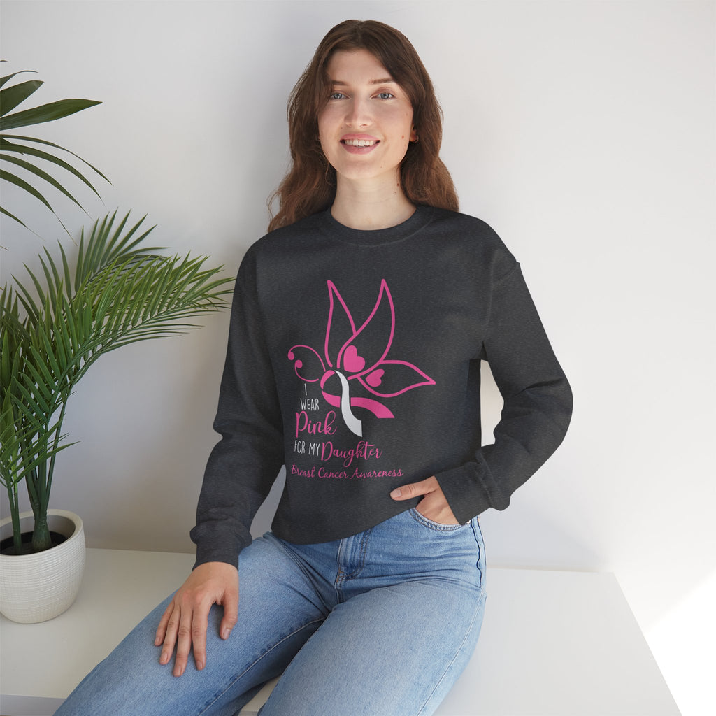 I Wear Pink for My Daughter Breast Cancer Sweatshirt